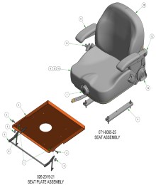 2025 BAD BOY RENEGADE DIESEL SEAT SUB ASSEMBLIES