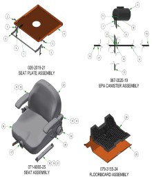 2025 BAD BOY ROGUE COVERS & SEAT SUB-ASSEMBLIES