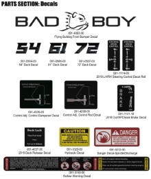 2025 BAD BOY ROGUE DECALS