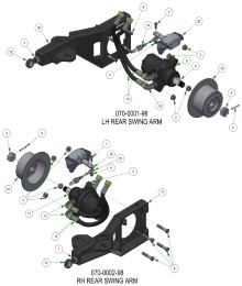 2025 BAD BOY ROGUE REAR SWING ARMS